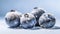 A group of blueberries sitting on top of snow covered ground. Generative AI image.