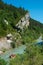 Group Boat along the Verdon river in summer