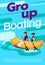 Group boating poster vector template