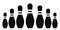 Group bowling pins, bowling bowls - for stock