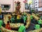 A group of boys make a big dragon dance in a Festival of the Clans of the Chinese community of Bangkok