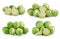 Group of Brussel Sprouts on white background