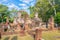 Group of Buddha statues at Wat Phra Kaeo temple in Kamphaeng Phet Historical Park, UNESCO World Heritage site