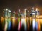 Group of Buildings at Night in Singapore