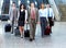 Group of business people in airport.