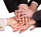 Group of business people hand.