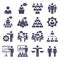 Group of business people icons set.