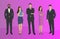 Group of business people, isolated vector iilustration, men and women, flat design