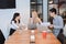 Group of business people meeting in a meeting room, sharing their ideas, Multi ethnics