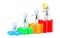 Group of business people standing on graph. Business concept. . Contains clipping path