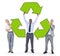 Group of BusinessPeople Holding Recycle Symbol