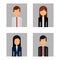 Group businesspeople portrait set avatar