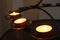 Group of candles on dark background in a church