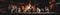 A group of cats standing in front of a fire. Generative AI image.