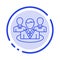 Group, Chat, Gossip, Conversation Blue Dotted Line Line Icon