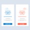 Group, Chat, Gossip, Conversation  Blue and Red Download and Buy Now web Widget Card Template