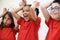 Group Of Children Enjoying Drama Class Together