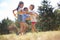 Group of children with hula hoop