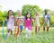 Group of Children Hula Hooping in the Park