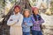 Group Of Children Playing In Forest Camp Together