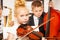 Group of children playing musical instruments