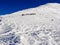 Group of climbers rises by the snow-covered mountain