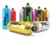 Group of color paint cans