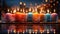 A group of colorful candles that say\\\'the year