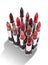 Group of colorful lipsticks