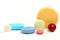 Group of colorful medicine pills