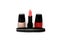 Group of cosmetics on white background