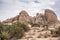 Group of cracked-up boulders, Joshua Tree National Park, CA, USA
