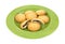 Group Cream Filled Cookies on Plate