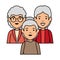 Group of cute grandmothers avatars characters