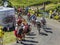 Group of Cyclists on Col du Grand Colombier - Tour de France 2016