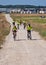 Group of cyclists in Northern Poland