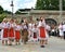 Group of dancers acting at `Ziua Iei ` - International Day of the Romanian Blouse at Constanta