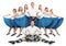 Group of dancers of Scottish dance