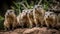 A group of dassies also known as rock hyraxes created with Generative AI