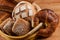 Group of different breads type