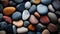 A group of different colored rocks background