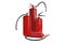 Group of different fire extinguishers on white background