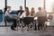 Group Of Diverse Businesspeople Sitting In Office