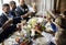 Group of Diverse People Clinking Wine Glasses Together