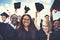 Group of Diverse Students Celebrating Graduation Concept