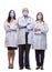 Group of doctors in protective masks looking at you