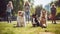 Group Of Dogs With Owners At Obedience Class