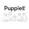 Group of dogs puppies outline sketch drawing vector illustration on white background