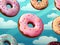 a group of donuts in the sky