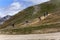 A group of downhill mountain bikers in the French Alps